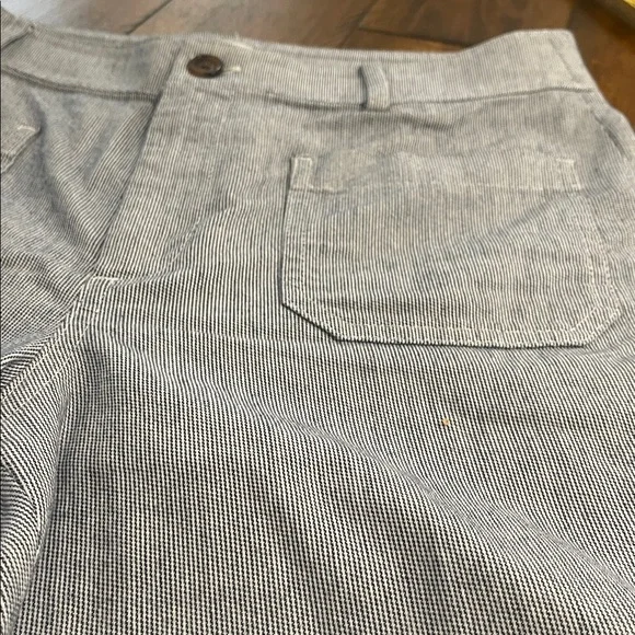 J Crew High rise patch pockets wide leg blue white striped trousers pants sz 28P - Picture 4 of 16